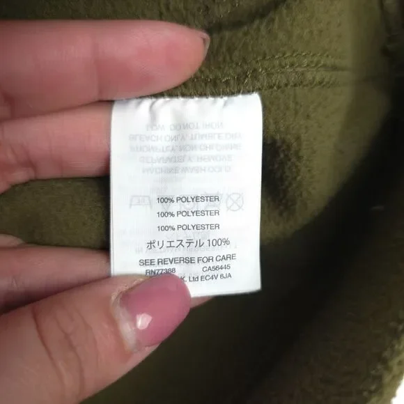 J CREW Sportsman Fleece Shirt Jacket Overshirt Military Olive Minimal Gorpcore - Picture 8 of 9